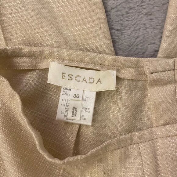 Escada silk/ wool straight leg pants, size 36(S) - Picture 5 of 6